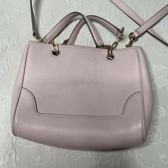 Tory Burch Georgia Triple Compartment Shoulder Tote Bag Women Size L Dusty Pink - Picture 13 of 16